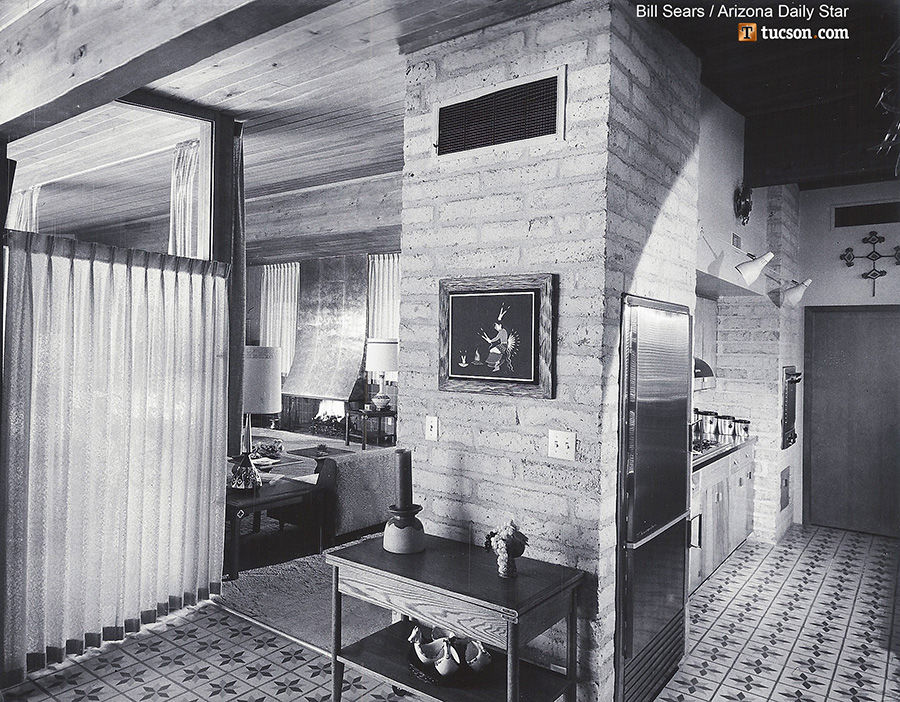 1963 Tucson home photos: A saguaro grows in their patio